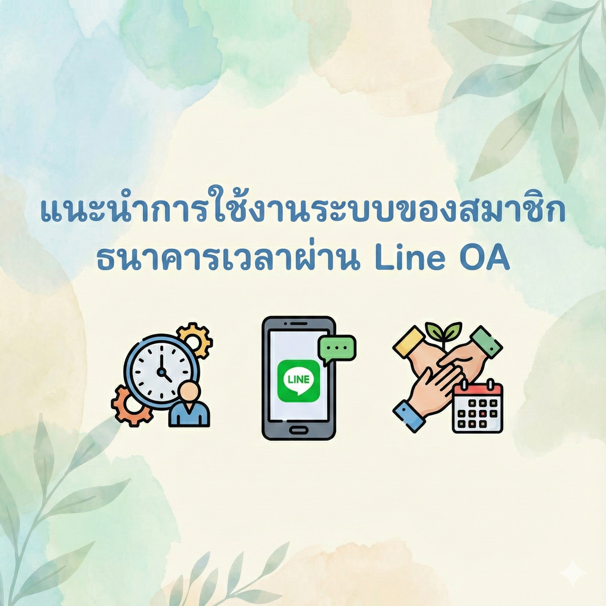 แนะนำการใช้งานระบบของสมาชิกธนาคารเวลาผ่าน